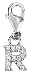 Depesche 11785-031 Charms Express yourself - Anhänger für Halsketten und Armbänder, Buchstabe R, versilbert, als kleines Geschenk