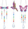 3 Stück Diamond Painting Windspiel Bastelset Kinder Bastelset Kindergeburtstag Diamond Painting Sonnenfänger Bastelset Mädchen 5 6 7 8 9 10 11 12 Jahre (Vögel, Schmetterling, Libelle)