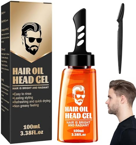 1 Pcs Hair Oil Head Gel East Moon Hair Oil Head Gel One-Comb Shaping-Styling Gel Comb 2-In-1 Men Hair Styling Gel With Comb Langanhaltend Erfrischend Und Schnell Trocknend