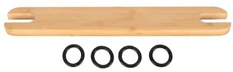 CDQL Verstellbare Hochstuhl-Fußstütze, Baby-Hochstuhl-Pedal, Bambusholz, 6-36 Monate