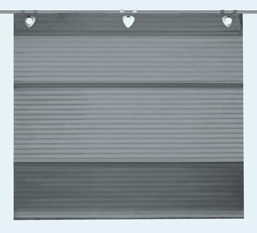 Magnetrollo Querstreifen Deko grau 80x130cm Rollo Easyfix Raffrollo