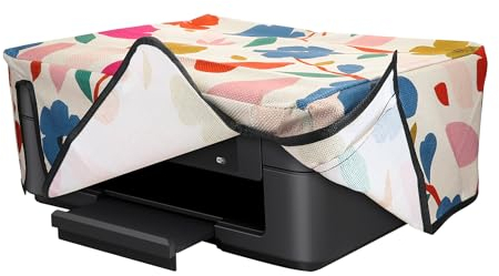 kwmobile Leinen Cover kompatibel mit Epson Expression Home XP-2200 / XP-2205 Hülle - Tasche für Drucker - Staubschutzhülle Schutzhaube Schutzhülle - Pink Dunkelblau Creme