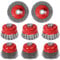 8Pack Wire Wheel Cup Brush Set, 3&4 Inch Twisted Knotted & Coarse Crimped Wire Wheel Brush for 4 1/2(115mm) Angle Grinders, 5/8-11 Threaded Arbor, Heavy Cleaning Rust Stripping Abrasive