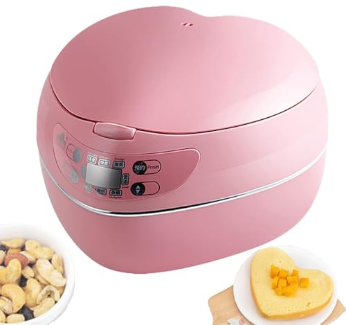 Olla Arrocera En Forma De Corazón De Melocotón, Olla Arrocera Inteligente De 300 W, 1,8 L, 1-3 Personas, Sartén Antiadherente, Aislamiento De Temperatura Constante, Olla Interior De Calidad Para
