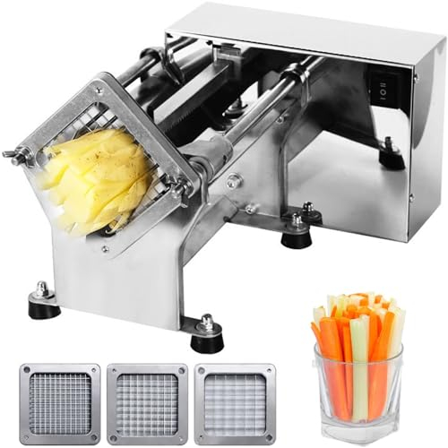 ylpddmm Coupe-Frites Professionnel avec des 3 Lames,Inoxydable Coupe Frites Manuel, Coupe Pomme de Terre,pour Fruits, Pommes de Terre, Frites Tornado, concombres ou Carottes