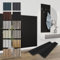 HEXIM Akustikpaneele 138,5x60cm - flexible Lamellenwand Holz MDF Wandpaneele Lamellenverkleidung Wandverkleidung Innendekoration schalldämmend (4 Paneele / 3,32 m² Black Edition - APH12)