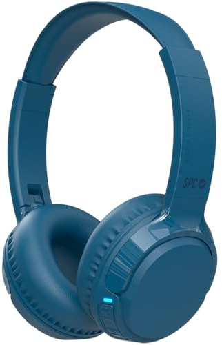 SPC Heron 2 Studio – Kabellose Bluetooth-Kopfhörer | ECO | 50 Stunden Akkulaufzeit | Zwei gleichzeitige Verbindungen | Integriertes Mikrofon | Verstellbar und faltbar, Blau, recycelter Kunststoff