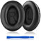 GlasFlength Almohadillas para Auriculares Bose QC35/QC35 II, Espuma de Alta Densidad y Cuero Proteico Almohadillas de Repuesto para Bose Quietcomfort 35&35II con 1 Stick de Instalación (1 Par Negro)