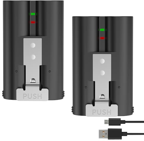 2Pack 6040mAh Replacement Battery for Ring Doorbell Video Camera 2/3/3Plus/4, V4 Quick Release Rechargeable Battery Compatible with Stick Up Cam (2/3rd Gen) and Spotlight Cam