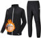 HOTSUIT Tuta da sauna per uomo con giacca da sauna e pantaloni da sauna Tute leggere anti strappo per perdita di peso per uomo per boxe Nero-XL