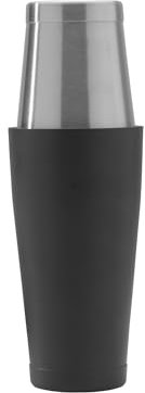 Houdini Stainless and Black Boston Cocktail Shaker, Two-Toned Boston Cocktail Shaker