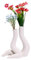 HdjjLtor Keramik Vase 2Er Set, Minimalistisches Vase Weiß Matt Für Pampasgras, Boho Vase Deko Für Wohnzimmer Küche Hochzeit Geschenk,Sand glasur