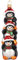 SIKORA Pinguin Turm besondere Weihnachtskugel Glas Christbaumschmuck Deko Figur Weihnachten Anhänger Ornament - Premium Line - BS826