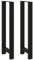 vidaXL Bartischbeine Schwarz 2 STK. 50x(110-111) cm Stahl