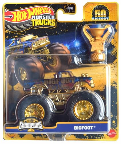 Hot Wheels Monster Trucks Bigfoot, Trophy Champions 50th Years Bigfoot Serie 1:64 Die Cast