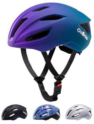 OnBros Rennradhelm, Verstellbar Fahrradhelm für Herren und Damen Leichter Fahrradhelm mit Abnehmbarer Innenfutter Helm Rennrad