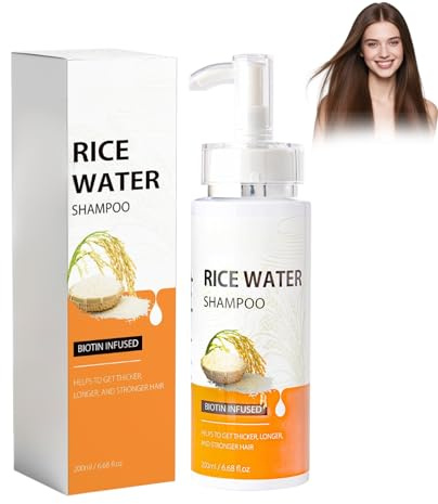 200ml Rice water shampoo, Nährt krauses, trockenes Haar