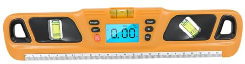 HOLIDYOYO Ltd Backlight Spirit Level Ruler with Voice Prompt Anti-Drop Picture Hanging Tool for Frames Posters Digital Paintings High-Precision Measuring Instrument in Yellow