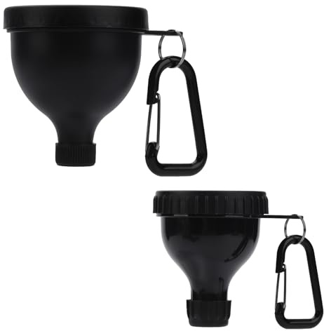 lazeeys 2 Pcs Protein Powder Container to go, Portable Protein Powder Travel Container, Protein Powder, Water Bottle Funnels for Powder Mixes, Pre Workout/Gym Supplement (black, 50ml+100ml)