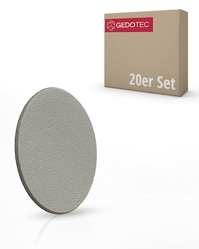 Gedotec Abdeckkappen für Schrauben Weiß Aluminium D: 13 mm [SELBSTKLEBEND] 20 Stück Kunststoffkappen für Schrauben Abdeckkappen für Bohrlöcher I Schraubenabdeckung selbstklebend I Schrauben Kappen