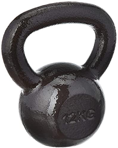 Amazon Basics Kugelhantel aus Gusseisen, 12 kg, Schwarz