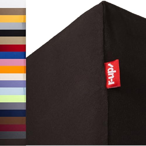 r-up Beste Spannbettlaken Doppelpack 120x200-130x220 bis 35cm Höhe viele Farben 95% Baumwolle / 5% Elasthan 230g/m² Oeko-TEX stressfrei auch für hohe Matratzen (anthrazit)
