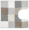 Kleine Wolke Badteppich Caro, Kaschmir 55 cm x 50 cm WC-Vorleger mit Ausschnitt beige, 4004478291423