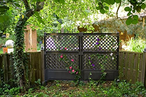 KHW Spalier (2-TLG.) 100 cm mit Erdspieß, anthrazit - 2er Set