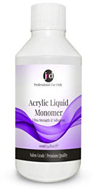 JND Acrylic Liquid Monomer Professional Salon Quality Acrylic Nails Extensions Nail Art (100 ml, Clear)