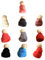 Amosfun 10 Stück Weihnachten Strickmütze Mini Santa Mützen Stricken Wolle Garn Hut Puppe Hut DIY Haarschmuck Weihnachtsbaum Ornamente