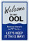 dojune - Hinweisschild: Humor Pool Rules Schild, Welcome to Our Ool Metallschild