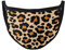 Dilara Stylische Maske aus Baumwolle Leopardenmuster - Masken Leoprint modisch für Damen und Erwachsene (Leopard Braun)