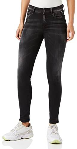REPLAY Damen Luzien White Shades Jeans, Schwarz (098 Black), 32W / 28L
