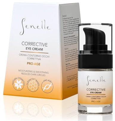 Senelle - Natural Corrective Eye Cream | Korrigierende Augencreme | Feuchtigkeitsspendende und nährende Formel | Koffein | Klatschmohn-Extrakt | TENS'UP | Oléoactif Pomegranate | Vitamine | 15 ml