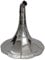 Megaphon Megafon Sprachrohr Messing silber mit Verzierungen 40cm Antik-Stil