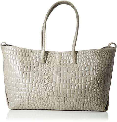Liebeskind Berlin Damen Noos Waxy Croco Chelsea Supplement Shopper L, Titan, Large (HxBxT 32cm x 48cm 16cm) EU
