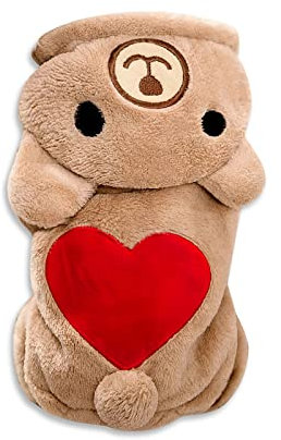 Galatée Kleine Hunde-Overall, Niedliche Haustierkleidung Winter Warmer Mantel Für Kleine Und Mittlere Haustiere, Haustier-Overalls Gemütliche, Winter-Welpen-Mäntel Jacke（M, Liebes Bär