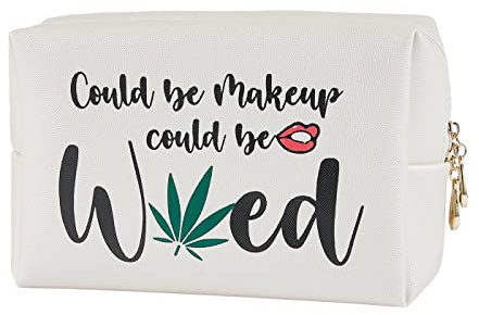 Lustige Kosmetiktasche mit Reißverschluss - Marihuana-Blatt - Kosmetiktasche - multifunktional - Geschenk für Damen