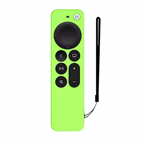 Coque de Protection pour Télécommande Compatible avec Apple TV 4K 2ème Génération, Coque de Protection Antichoc en Silicone Anti-Dérapant (Vert)