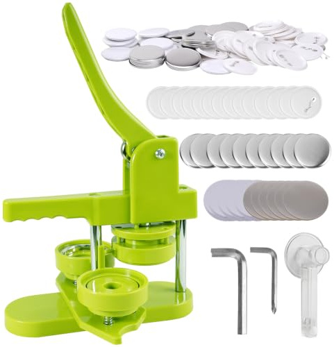 Button Badge Press Maschine Größen 58 mm （2.25Zoll） DIY mit100 Knopfteilen & Kreisschneider