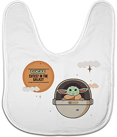 LolaPix Lätzchen Baby. Lätzchen mit Namen. Lätzchen Abwaschbar. Superheld. Personalisierte Geschenke. 28x35cm. Mehrere Modelle. BABY YODA
