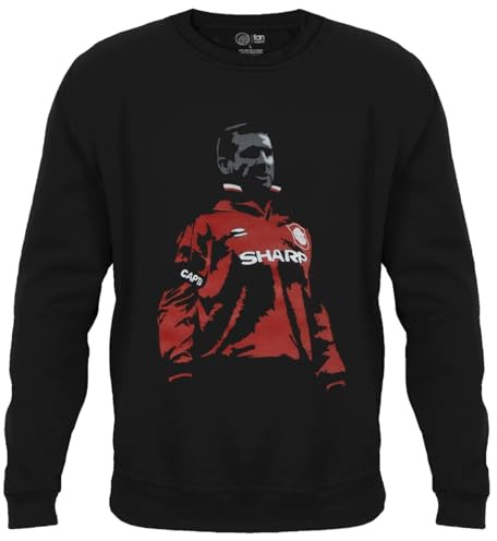Fan Originals Football Legend Eric Cantona in United 1996 Kit Sweatshirt Medium Black