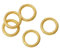 50 pcs Gold Plated Metal Round Soldered Closed 14mm Jump Connector Rings Crafts Findings (Gold Plated, 14mm)