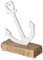 RiloStore Metall Anker mit Herz Aluminium - Weiss - 17cm Maritime Dekoration B198 Aufsteller Dekoobjekt maritim Mangoholz metallanker…