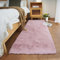 Ghouse Kurzflor Wohnzimmer Teppich Schlafzimmer Matte Moderner Home Flauschig Weich Teppiche für Kinderzimmer Anti-Rutsch Unterseite Waschbarer Teppich 60x180 cm Rosa