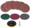 Glarks 64Pcs 5 Inch Sanding Discs Pad Kit, Angle Grinder Attachments with 5/8-11 Threads, Drill Scuffing Discs and 80 100 120 180 240 400 Grits Sandpaper for Metal Wood Buffing Polishing