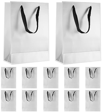 10 Stück papiertüten, Geschenktaschen Einkaufstüten Beutel mit Griffen, Geburtstagsfeiern, Geschenke, Einkaufen, Einzelhandel, Geschenke Tüten