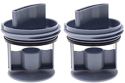 Create idea 2Pcs Washing Machine Drain Filter 647920 00647920 605010 00605010 Compatible with Bosch Compatible with Siemens Washing Machine Drain Pump Fluff Filter Blue