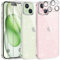 AROYI 5 in 1 Clear Glitter Case Compatible with iPhone 15 Plus Case with 2 Screen Protector and 2 Camera Lens Protector, Soft Bumper Sparkle Bling Women Girls Phone Case for iPhone 15 Plus 6.7