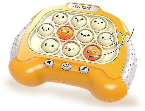 Bdwing Pop Fidget Toy It Game, Pop Pro it Fidget Elektronisches Sensorspiel, Push Bubble Stress Light-Up Toys, Pattern-Popping Game Anti-Angst Autismus Sensory Toy für Kinder Erwachsene(Farbe Smiley)